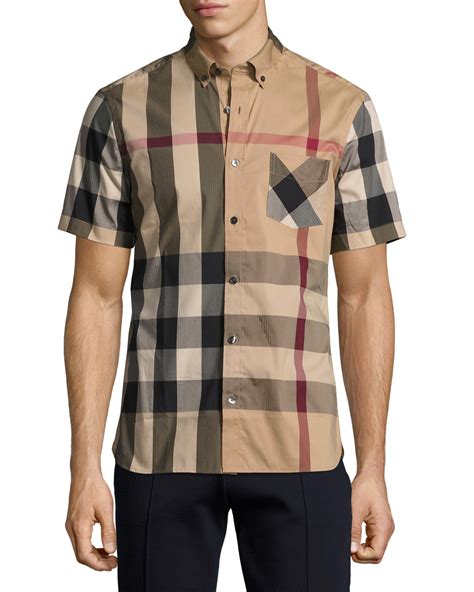 ensemble chemise short burberry|Burberry clothing for men.